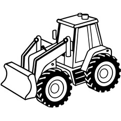 Naklejka premium bulldozer vector illustration