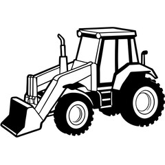 tractor isolated on white background