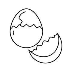 egg cracked open icon, egg cracked open vector illustration-simple illustration of egg cracked open, perfect for egg cracked open logos and icons