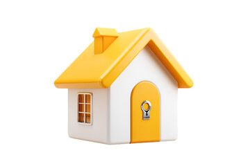 Cute Yellow House Home Sweet Home Security Safety