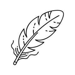 feather icon, feather vector illustration-simple illustration of feather, perfect for feather logos and icons