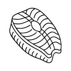 fish fillet icon, fish fillet vector illustration-simple illustration of fish fillet, perfect for fish fillet logos and icons