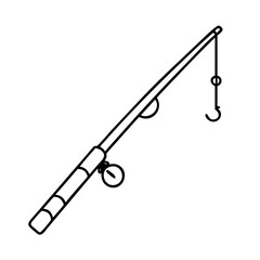 fishing rod icon, fishing rod vector illustration-simple illustration of fishing rod, perfect for fishing rod logos and icons