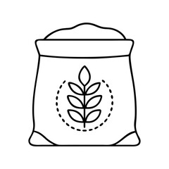 flour bag icon, flour bag vector illustration-simple illustration of flour bag, perfect for flour bag logos and icons