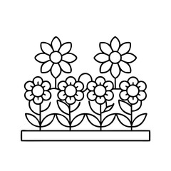 flower bed icon, flower bed vector illustration-simple illustration of flower bed, perfect for flower bed logos and icons