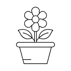 flower pot icon, flower pot vector illustration-simple illustration of flower pot, perfect for flower pot logos and icons
