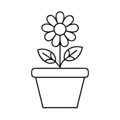 flower pot icon, flower pot vector illustration-simple illustration of flower pot, perfect for flower pot logos and icons