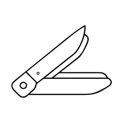 folding knife icon, folding knife vector illustration-simple illustration of folding knife, perfect for folding knife logos and icons