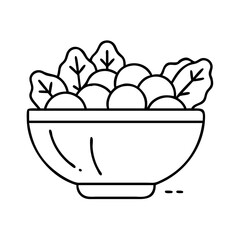 fresh salad bowl icon, fresh salad bowl vector illustration-simple illustration of fresh salad bowl, perfect for fresh salad bowl logos and icons