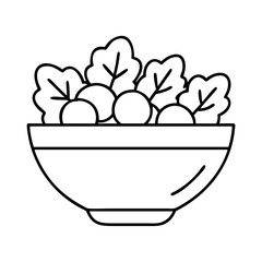 fresh salad bowl icon, fresh salad bowl vector illustration-simple illustration of fresh salad bowl, perfect for fresh salad bowl logos and icons