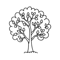 Fototapeta premium fruit tree icon, fruit tree vector illustration-simple illustration of fruit tree, perfect for fruit tree logos and icons