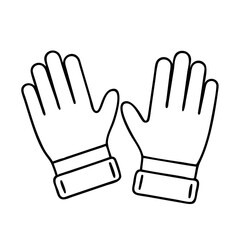 Obraz premium garden gloves icon, garden gloves vector illustration-simple illustration of garden gloves, perfect for garden gloves logos and icons