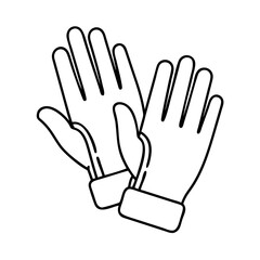 garden gloves icon, garden gloves vector illustration-simple illustration of garden gloves, perfect for garden gloves logos and icons