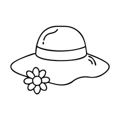 garden hat icon, garden hat vector illustration-simple illustration of garden hat, perfect for garden hat logos and icons