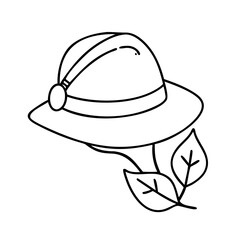 garden hat icon, garden hat vector illustration-simple illustration of garden hat, perfect for garden hat logos and icons