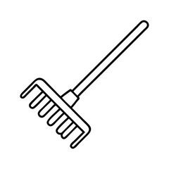 garden rake icon, garden rake vector illustration-simple illustration of garden rake, perfect for garden rake logos and icons