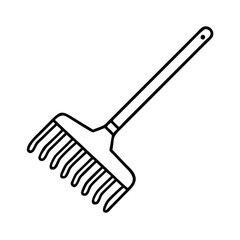 garden rake icon, garden rake vector illustration-simple illustration of garden rake, perfect for garden rake logos and icons