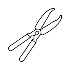garden scissors icon, garden scissors vector illustration-simple illustration of garden scissors, perfect for garden scissors logos and icons