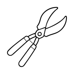 garden scissors icon, garden scissors vector illustration-simple illustration of garden scissors, perfect for garden scissors logos and icons