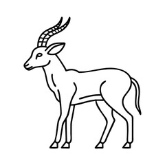 gazelle icon, gazelle vector illustration-simple illustration of gazelle, perfect for gazelle logos and icons