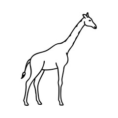 giraffe silhouette icon, giraffe silhouette vector illustration-simple illustration of giraffe silhouette, perfect for giraffe silhouette logos and icons