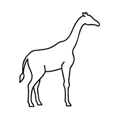 giraffe silhouette icon, giraffe silhouette vector illustration-simple illustration of giraffe silhouette, perfect for giraffe silhouette logos and icons