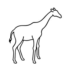 giraffe silhouette icon, giraffe silhouette vector illustration-simple illustration of giraffe silhouette, perfect for giraffe silhouette logos and icons
