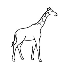 giraffe silhouette icon, giraffe silhouette vector illustration-simple illustration of giraffe silhouette, perfect for giraffe silhouette logos and icons