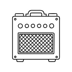 guitar amplifier icon, guitar amplifier vector illustration-simple illustration of guitar amplifier, perfect for guitar amplifier logos and icons