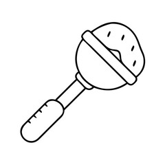 ice cream scoop icon, ice cream scoop vector illustration-simple illustration of ice cream scoop, perfect for ice cream scoop logos and icons