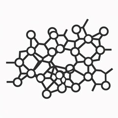 structure Minimalist line art illustration of the GABA molecule