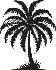 Palm Tree Sunset Illustration  vector, illustration