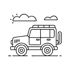 Obraz premium jeep safari vehicle icon, jeep safari vehicle vector illustration-simple illustration of jeep safari vehicle, perfect for jeep safari vehicle logos and icons