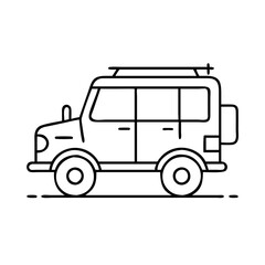 Obraz premium jeep safari vehicle icon, jeep safari vehicle vector illustration-simple illustration of jeep safari vehicle, perfect for jeep safari vehicle logos and icons