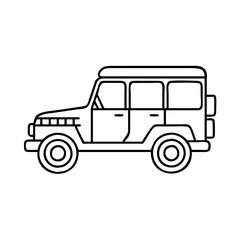 Fototapeta premium jeep safari vehicle icon, jeep safari vehicle vector illustration-simple illustration of jeep safari vehicle, perfect for jeep safari vehicle logos and icons