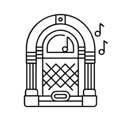 jukebox icon, jukebox vector illustration-simple illustration of jukebox, perfect for jukebox logos and icons