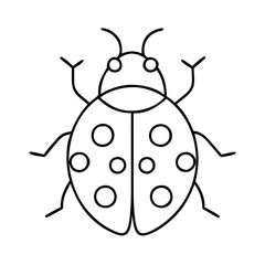 ladybug icon, ladybug vector illustration-simple illustration of ladybug, perfect for ladybug logos and icons