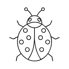 ladybug icon, ladybug vector illustration-simple illustration of ladybug, perfect for ladybug logos and icons