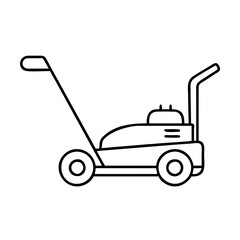 lawn mower icon, lawn mower vector illustration-simple illustration of lawn mower, perfect for lawn mower logos and icons