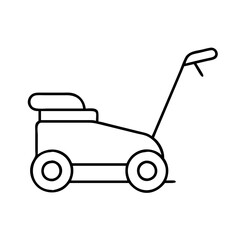 lawn mower icon, lawn mower vector illustration-simple illustration of lawn mower, perfect for lawn mower logos and icons