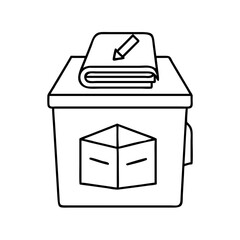 library book drop box icon, library book drop box vector illustration-simple illustration of library book drop box, perfect for library book drop box logos and icons