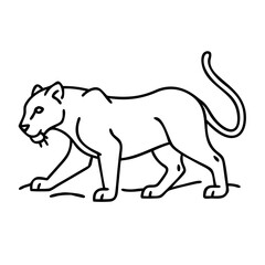 lioness hunting icon, lioness hunting vector illustration-simple illustration of lioness hunting, perfect for lioness hunting logos and icons