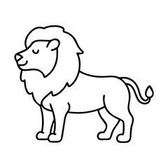 lion icon, lion vector illustration-simple illustration of lion, perfect for lion logos and icons