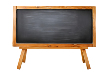 Blank Wooden Blackboard Ready for Learning or Message