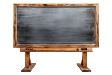 Antique Wooden Blackboard Ready for Learning Nostalgia Education