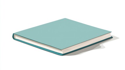 A Closed Book with a Light Blue Cover Ideal for Education Learning and Knowledge Themes