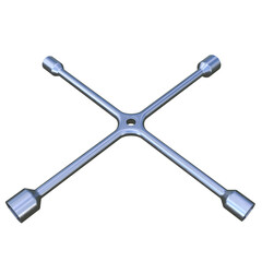 Lug Nut Wrench, 3d illustration isolated on white background