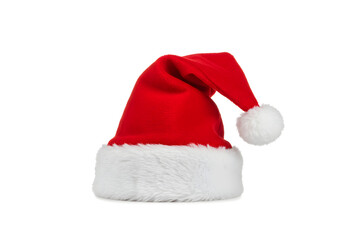 Santa Hat Red Christmas Hat with White Trim Cut Out Transparent Png