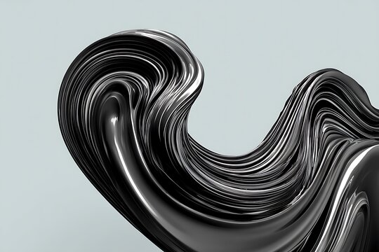 An abstract black swirling lines composition, isolated on a diffrent collers background, symbolizing elegance and minimalist design.