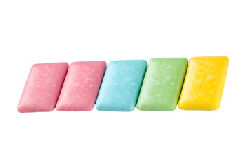 Set of colorful bubblegums, colorful jelly candies